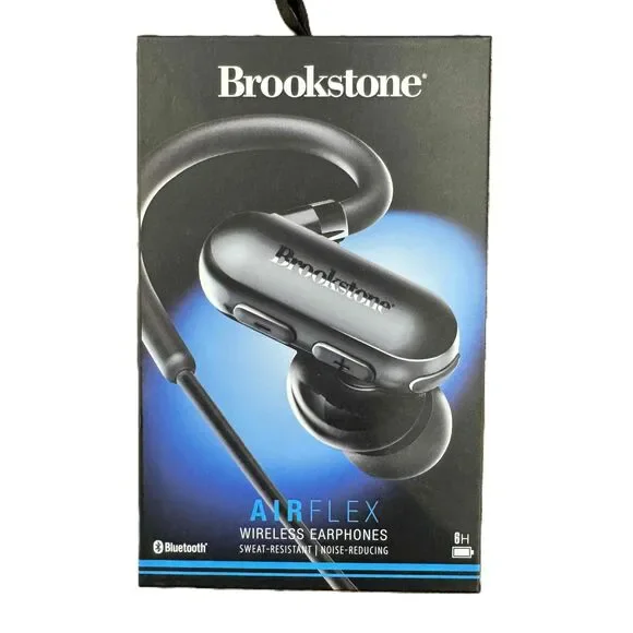 New Brookstone Infinitylink True Wireless Earphones Airflex Bluetooth 5.0 Black - Picture 1 of 4